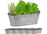 Set Di 6 Vaschette Ovali In Zinco Relaxdays