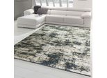 Tappeto Moderno Da Salotto Con Design Astratto Orientale In Beige Su Sfondo Nero Dimensioni - 160X230 Cm