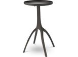Tavolino Casa Padrino Color Bronzo 40,5 X 40,5 X H. 56 Cm - Tavolo Moderno In Metallo Con Piano Rotondo - Mobili Soggiorno - Mobili