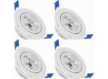 4X 3W Led Orientabile Faretto Da Incasso Pannello Plafoniera Faretto Lampada Da Incasso Plafoniera, Bianco Freddo