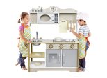 Va-Cerulean Cucina Per Bambini, Cucina Da Gioco In Legno, Cucina Per Bambini, Accessori Da Cucina In Legno Con Accessori In Legno Microonde Lavello Cucina Giocattolo Per Bambini, 65X24X85Cm, Tipo A
