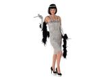Costume Charleston Da Donna Anni '20 Argento - S
