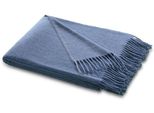 Biederlack Plaid Con Frange 130 X 170 Cm Blu Ghiaccio