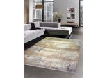 Tappeto In Lana Astratto In Fibre Naturali In Beige Grigio Crema Dimensioni - 80 X 300 Cm