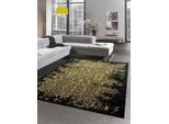 Tappeto Soggiorno Ornamenti Di Design Tappeto Nero Oro Dimensioni - 120X170 Cm