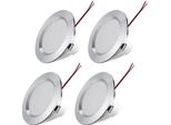 4 Pezzi 3W 12V Led Faretto Da Incasso Luce Da Soffitto Ultrasottile Faretto Da Incasso Illuminazione Interna, Bianco Neutro