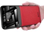 Xiaomi Poco X3 Pro Case, Laimtop Hybrid Tpu Bumper Antiurto Antiscivolo Lychee Texture Pelle Vetro Len Custodia Protettiva Per Xiaomi Poco X3 Pro Rosso