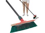 Novaliv Scopa Da Giardino Con Manico E Raschietto 40 Cm Setole Elaston Scopa Da Esterno Scopa Da Strada Con Manico Setole Dure Scopa Da Cortile Scopa Stabile Scopa Per Spazzare Scopa Industriale Scopa Da Esterno