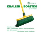 Novaliv Set Di Scope Ad Artiglio 30 Cm In Plastica Con Manico Telescopico A Setole Curve Scopa Da Giardino Scopa Da Strada Scopa Per Spazzare Scopa Per Foglie (2 Scope Da 40 Cm Con Manico)