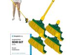 Set Di Scope Ad Artiglio Novaliv 30 Cm In Legno Con Manico Telescopico A Setole Curve Scopa Da Giardino Scopa Da Strada Scopa Per Spazzare Scopa Per Foglie (4 Scope Da 30 Cm Con Manico)