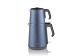 Arzum Cay Sefasi, Macchina Per Il Tè Turco Elettrica, Potenza 1650W, Teiera Da 1,2L, Bollitore Da 1,8L, Acciaio Inossidabile, Funzione Di Mantenimento In Caldo