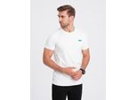 Ombre Clothing T-Shirt Uomo A Maniche Corte Sarrat Bianco M