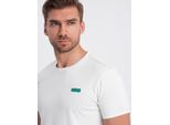 Ombre Clothing T-Shirt Uomo A Maniche Corte Sarrat Bianco S