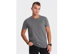Ombre Clothing T-Shirt Uomo A Maniche Corte Sarrat Grigio S