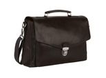Leonhard Heyden Cartella Laptop Bag Con Scomparto Per Laptop Roma Briefbag 2 Compartments Black Nero