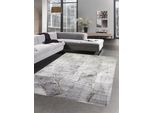 Tappeto Moderno A Pelo Corto Da Salotto Astratto Grigio Oro Dimensioni - 120X170 Cm