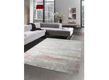 Tappeto Moderno In Lana Dall'aspetto Vintage Con Frange Rosa Crema Beige Dimensioni - 80 X 300 Cm