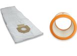 10 Sacchetti + 1 Filtro Lavabile Per Makita 446 446L
