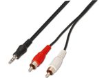Aisens - Cavo Audio Stereo, Jack 3,5/M-2Xrca/M, Nero, 3,0 M