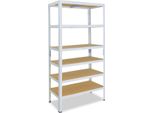 Shelfplaza Home 180X70X45 Cm Scaffale Pesante In Bianco Con 6 Ripiani E 145 Kg Di Portata Per Ripiano