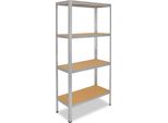 Shelfplaza Home 155X100X60 Cm Scaffale Pesante In Zincato Con 4 Ripiani E 175 Kg Di Portata Per Ripiano