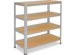Shelfplaza Home 115X100X45 Cm Scaffale Pesante In Zincato Con 4 Ripiani E 175 Kg Di Portata Per Ripiano