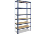 Shelfplaza Home 200X90X60 Cm Scaffale Pesante In Blu Con 6 Ripiani E 145 Kg Di Portata Per Ripiano