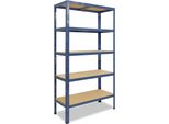 Shelfplaza Home 180X70X45 Cm Scaffale Pesante In Blu Con 5 Ripiani E 175 Kg Di Portata Per Ripiano