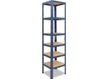 Shelfplaza Home 180X30X30 Cm Scaffale Pesante In Blu Con 6 Ripiani E 145 Kg Di Portata Per Ripiano