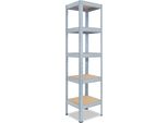 Shelfplaza Pro 200X50X50 Cm Scaffale Pesante In Zincato Con 5 Ripiani E 200 Kg Di Portata Per Ripiano