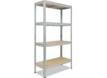 Shelfplaza Pro 200X60X30 Cm Scaffale Pesante In Zincato Con 4 Ripiani E 200 Kg Di Portata Per Ripiano