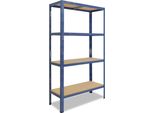 Shelfplaza Home 180X50X30 Cm Scaffale Pesante In Blu Con 4 Ripiani E 175 Kg Di Portata Per Ripiano