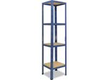 Shelfplaza Home 180X30X30 Cm Scaffale Pesante In Blu Con 4 Ripiani E 175 Kg Di Portata Per Ripiano