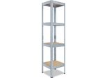 Shelfplaza Pro 200X50X50 Cm Scaffale Pesante In Zincato Con 4 Ripiani E 200 Kg Di Portata Per Ripiano