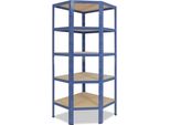 Shelfplaza Home 180X70X45 Cm Scaffale Angolare In Blu Con 5 Ripiani E 175 Kg Di Portata Per Ripiano