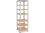 Shelfplaza Home 180X30X30 Cm Scaffale Pesante In Zincato Con 7 Ripiani E 125 Kg Di Portata Per Ripiano