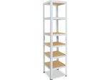 Shelfplaza Home 200X50X50 Cm Scaffale Pesante In Bianco Con 6 Ripiani E 145 Kg Di Portata Per Ripiano
