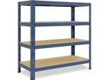 Shelfplaza Home 100X70X30 Cm Scaffale Pesante In Blu Con 4 Ripiani E 175 Kg Di Portata Per Ripiano