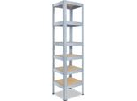 Shelfplaza Pro 230X60X60 Cm Scaffale Pesante In Zincato Con 6 Ripiani E 166 Kg Di Portata Per Ripiano