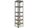 Shelfplaza Pro 200X50X50 Cm Scaffale Pesante In Grigio Con 6 Ripiani E 166 Kg Di Portata Per Ripiano