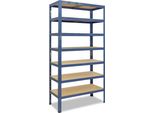 Shelfplaza Home 230X60X30 Cm Scaffale Pesante In Blu Con 7 Ripiani E 125 Kg Di Portata Per Ripiano