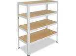 Shelfplaza Home 115X70X50 Cm Scaffale Pesante In Bianco Con 4 Ripiani E 175 Kg Di Portata Per Ripiano