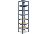 Shelfplaza Home 180X30X30 Cm Scaffale Pesante In Blu Con 7 Ripiani E 125 Kg Di Portata Per Ripiano