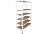 Shelfplaza Home 200X50X50 Cm Scaffale Pesante In Bianco Con 7 Ripiani E 125 Kg Di Portata Per Ripiano