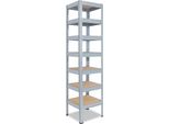Shelfplaza Pro 200X50X50 Cm Scaffale Pesante In Zincato Con 7 Ripiani E 142 Kg Di Portata Per Ripiano