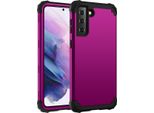Custodia Per Samsung Galaxy S21 Fe 5G Hybrid 3In1 Pc E Tpu Antiurto, Custodia Resistente Viola