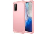 Custodia Per Samsung Galaxy S20 Hybrid 3In1 Pc E Tpu Antiurto, Custodia Resistente Oro Rosa