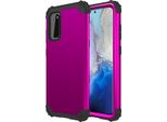 Custodia Per Samsung Galaxy S20 Hybrid 3In1 Pc E Tpu Antiurto, Custodia Resistente Viola