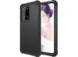 Custodia Per Samsung Galaxy S20 Ultra Hybrid 3In1 Pc E Tpu Antiurto, Custodia Resistente Nera