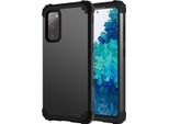 Custodia Per Samsung Galaxy S20 Fe 5G Hybrid 3In1 Pc E Tpu Antiurto, Custodia Resistente Nera